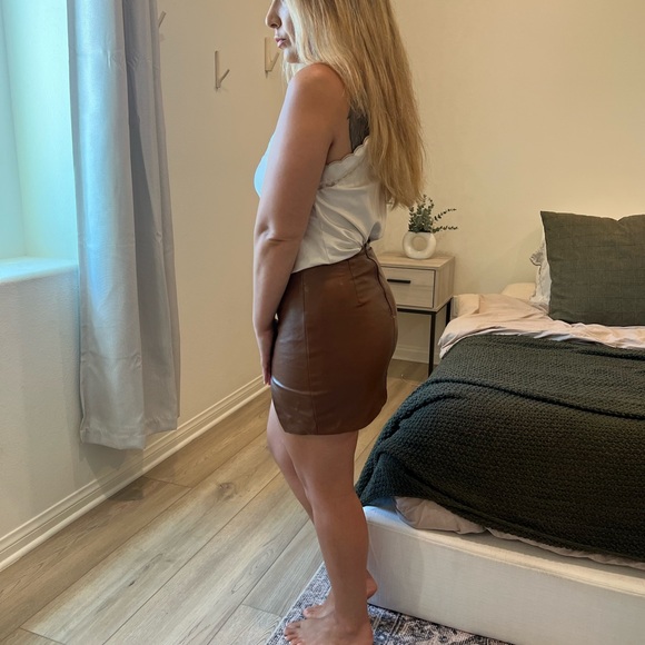 VICI brown leather skirt - Picture 4 of 8